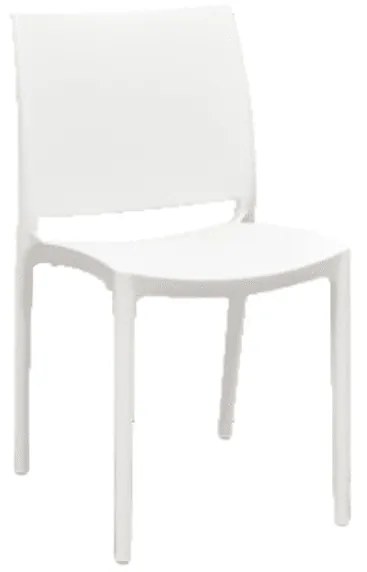 Set 4 scaune POLI -HORECA-POLIPROPILENA - ALB