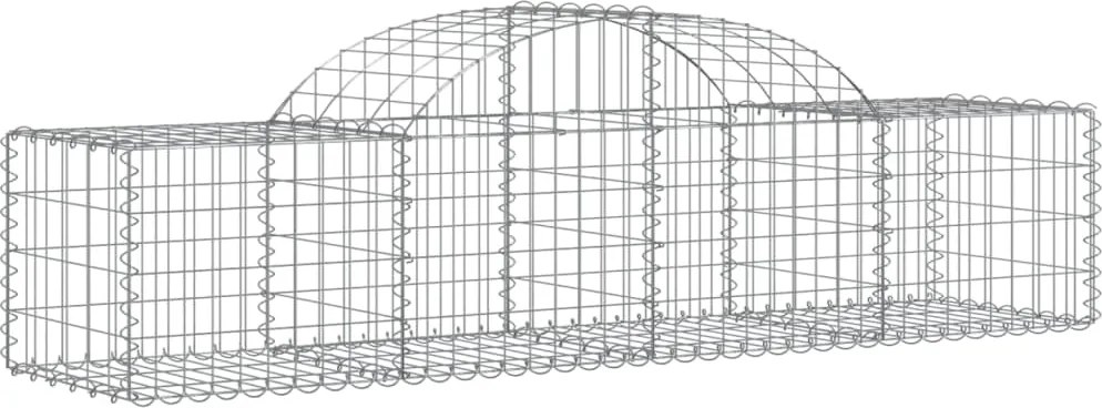 vidaXL Coș gabion arcuit, 200x50x40/60 cm, fier galvanizat