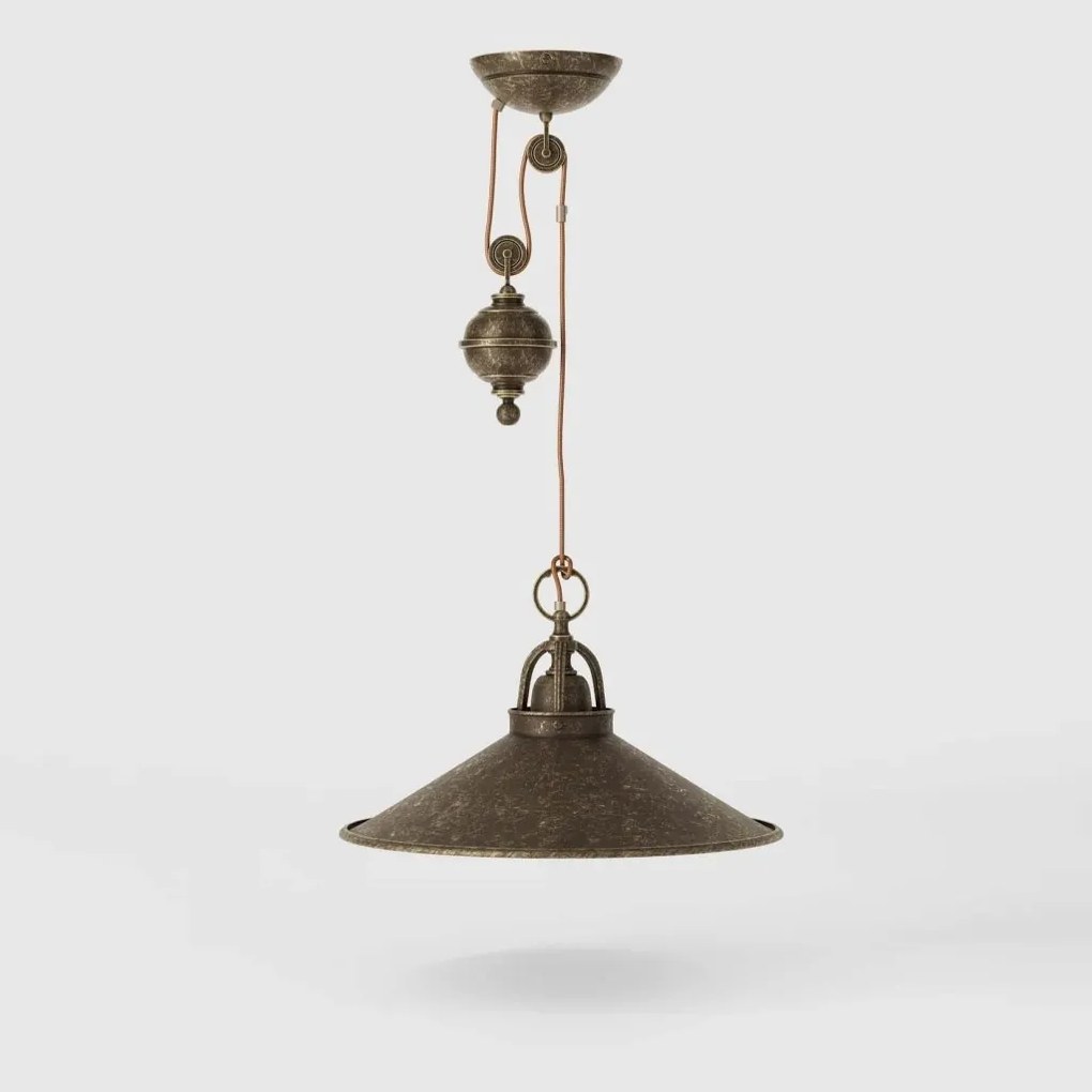 Lustra din alama industrial style cu scripete Alice