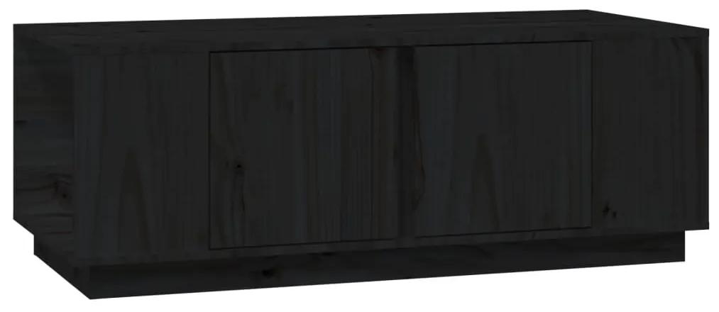 Masuta de cafea, negru, 110x50x40 cm, lemn masiv de pin 1, Negru