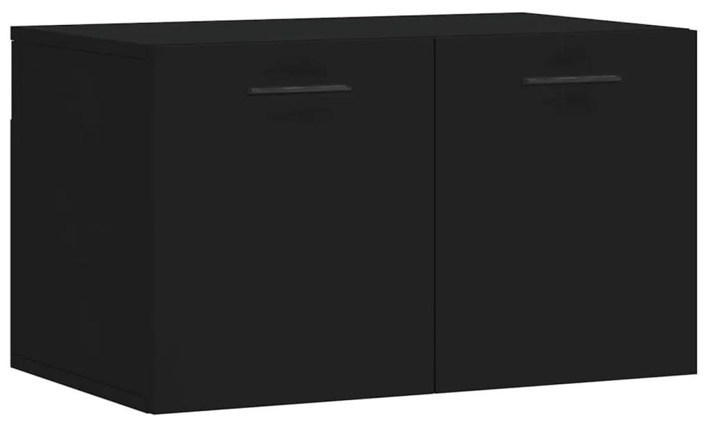 830037 vidaXL Dulap de perete, negru, 60x36,5x35 cm, lemn prelucrat