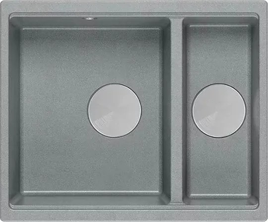 Chiuveta compozit incastrata Quadron Logan 150 gri - inox 56x46 cm