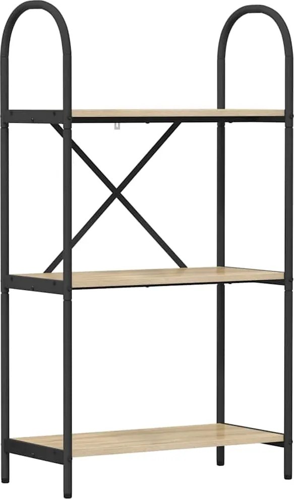 vidaXL Raft pentru cărți Stejar Sonoma 60 x 30 x 109 cm Lemn compozit