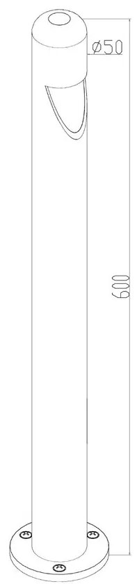 Stalp LED pentru iluminat exterior IP65 Hagen H-60cm