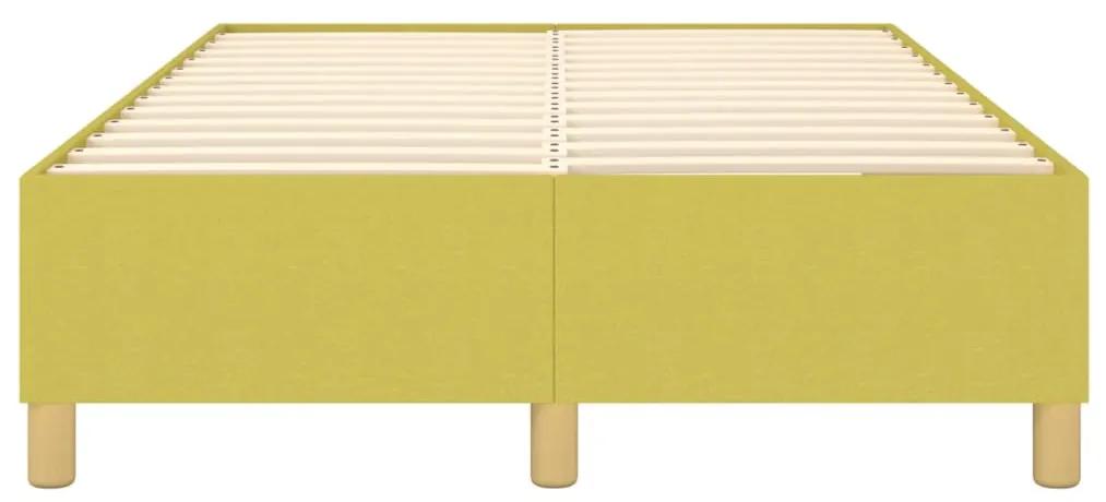 Cadru de pat box spring, verde, 120x200 cm, textil Verde, 35 cm, 120 x 200 cm