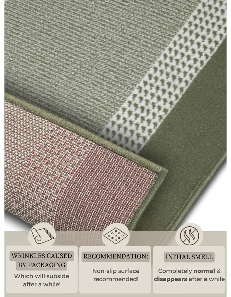 Covor tip traversă verde 80x200 cm Band – Hanse Home