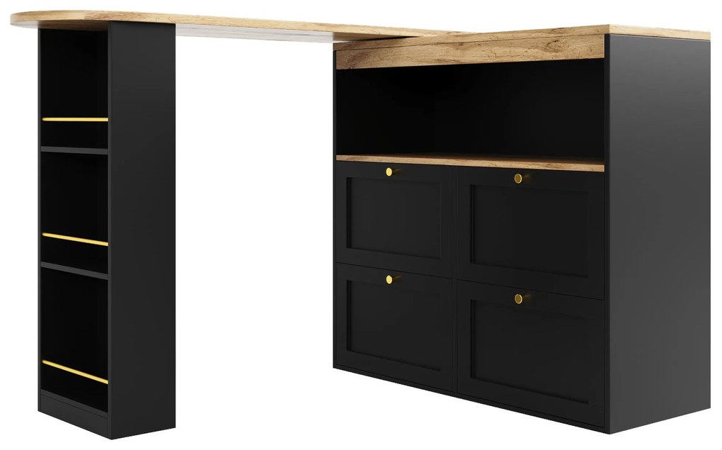 Masă de bar rotativă la 360°, Negru | Aosom Romania