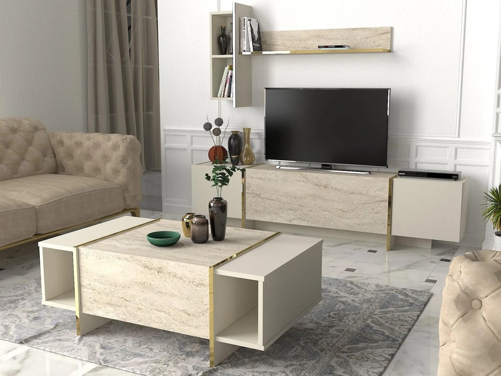 Mobilier living Veya 3 (Travertin + Nisipiu) . 1102632