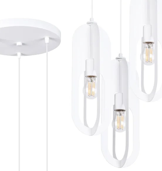 Lustră pe cablu Sollux SL.1361 NICUS 3xE27/15W/230V alb