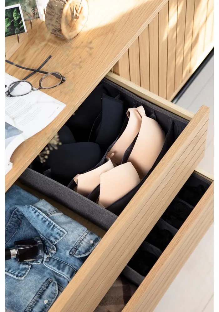 Organizator de sertare cu compartimente Bigso Box of Sweden Drawer, 29 x 11 cm, gri