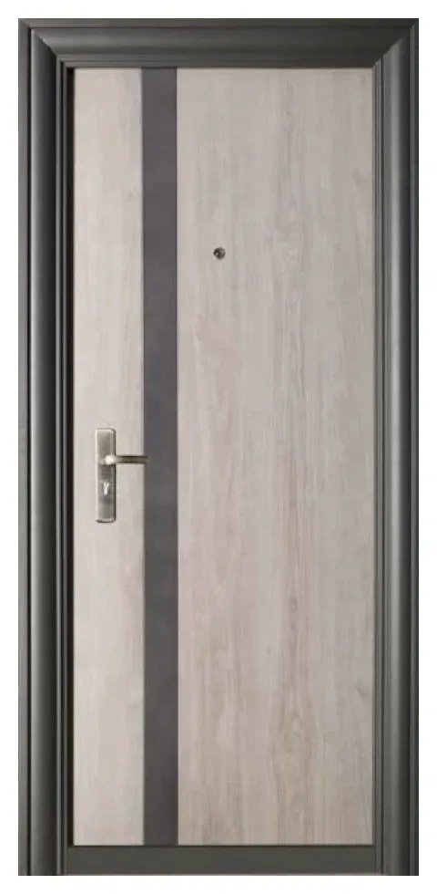 Usa metalica de exterior cu izolatie si vizor Novo Doors NDFC7008 , 2 yale,tabla 0,7 mm, balamale si clanta incluse, toc de 7 centimetri, pentru casa