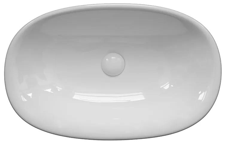 Lavoar pe blat alb lucios, oval, 59 cm, Fluminia Diana