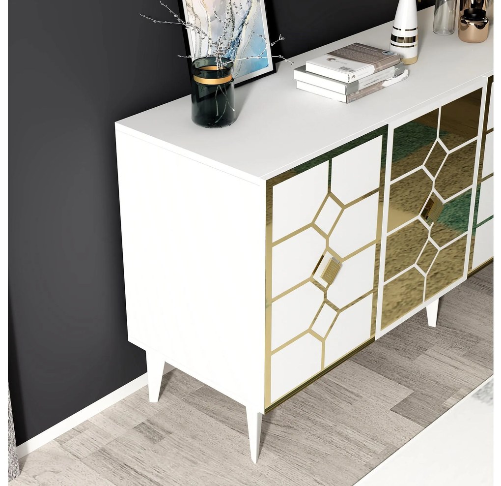 Dulap Kavesi 1 (alb + auriu) . 1093517
