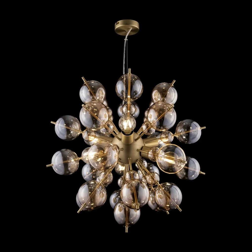 Lustra suspendata design decorativ BOLLA amber MYMOD133PL-06BS