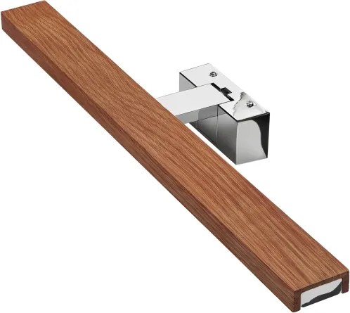 Brilagi-LED Iluminare pentru oglindă de baie WOODY MIRROR 3în1 LED/12W/230V IP44 crom/stejar cireș