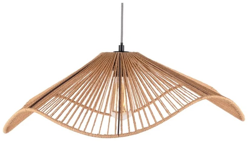 Lustră aurie cu abajur din sfoară din hârtie ø 62 cm Sombra – Leitmotiv