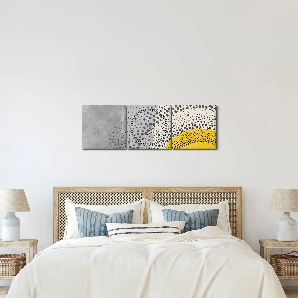 Tablou - pictură abstractă de plajă N⁰3 (cu ceas) (90x30 cm)