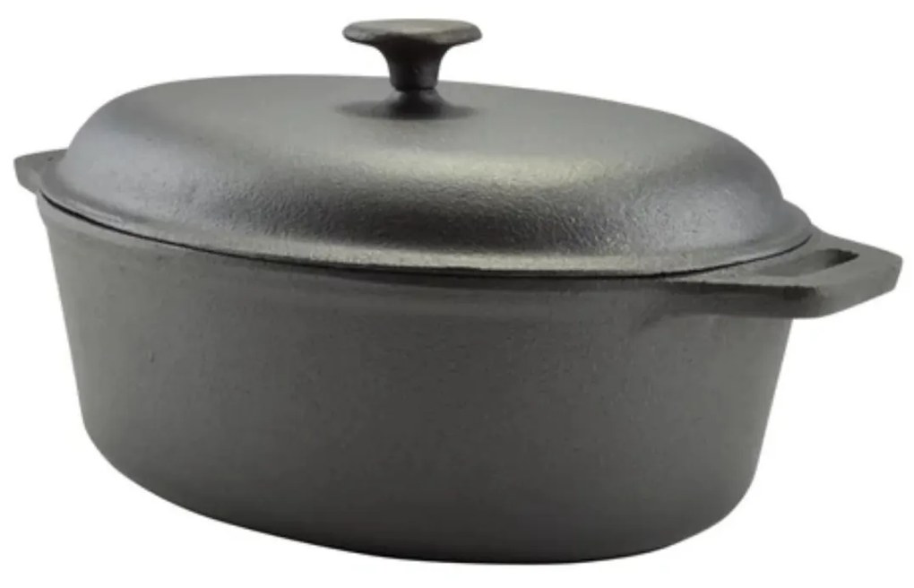 Oala fonta pura ovala cu capac 7,5 L PERFECT HOME 15535