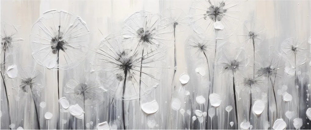 Tablou - Păpădii, pictură (120x50 cm)