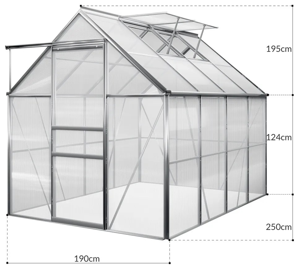 Deuba Sera de gradina L - 250 x 190 x 195cm + baza
