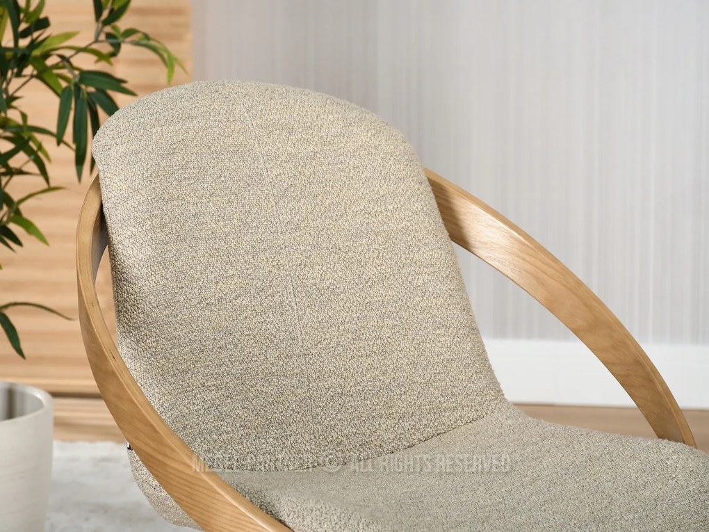 Scaun Lila K (bej + stejar). Promo -14%. 1111104