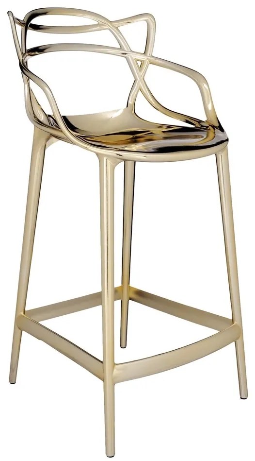 Scaun de bar Masters METAL, h. 65 cm, culori multiple - Kartell Culoare: aur
