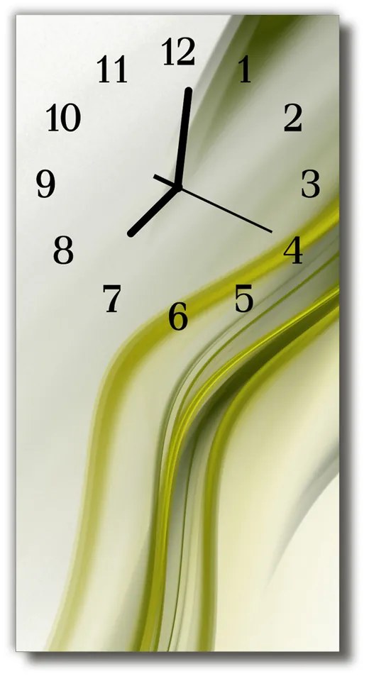 Ceas de perete din sticla vertical Culoare art abstracție