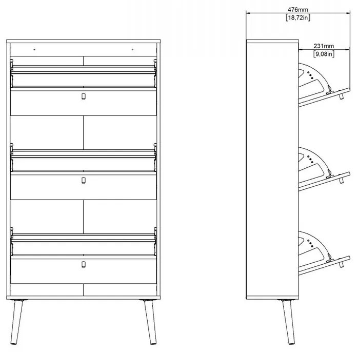 Suport pentru pantofi Boaz, alb