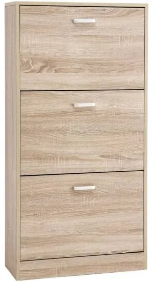 dulap pentru pantofi, suport pentru pantofi pe 3 niveluri, comodă pentru pantofi, culoare stejar, reglabil 60 x 120 x 24 cm ( | VASAGLE | VASAGLE