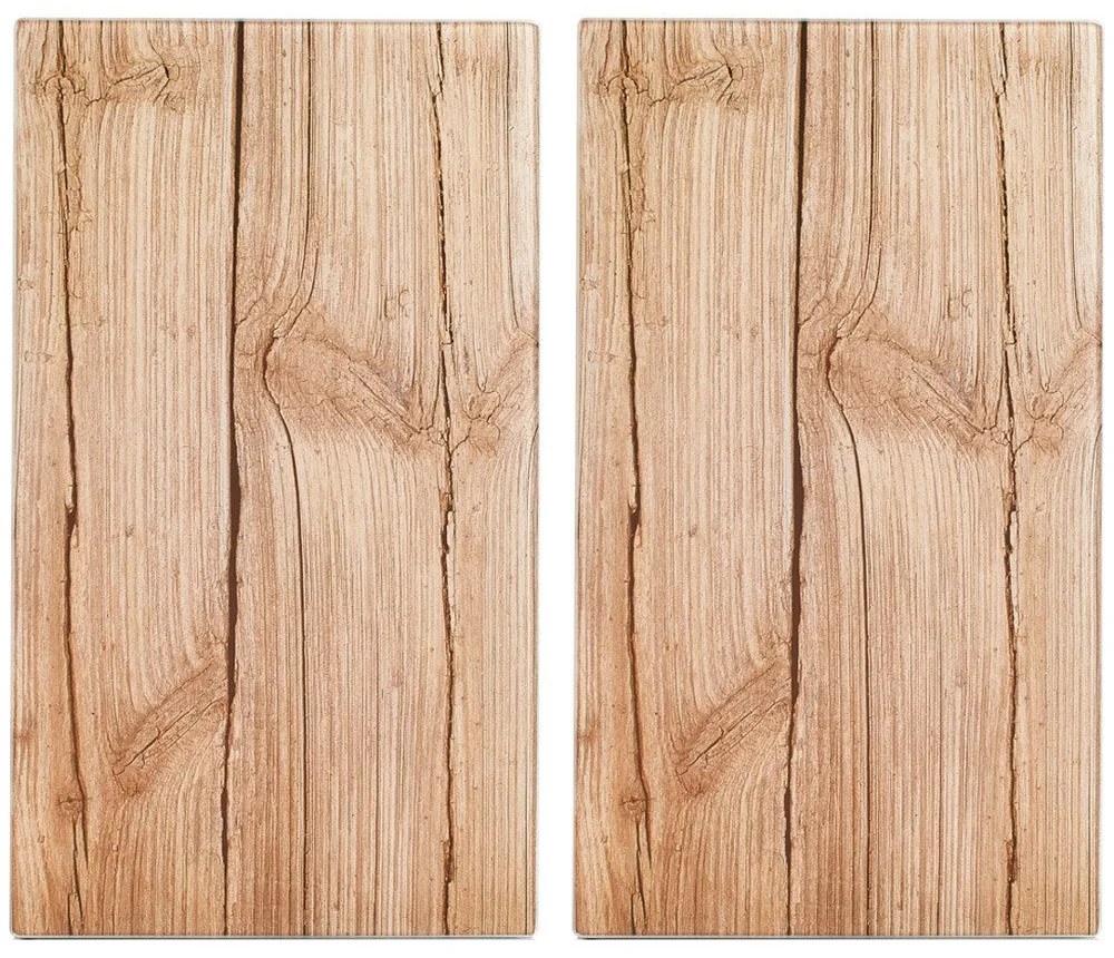 Plăci de protecție din sticlă WOOD pentru aragaz – 2 bucăți, ZELLER, model 9