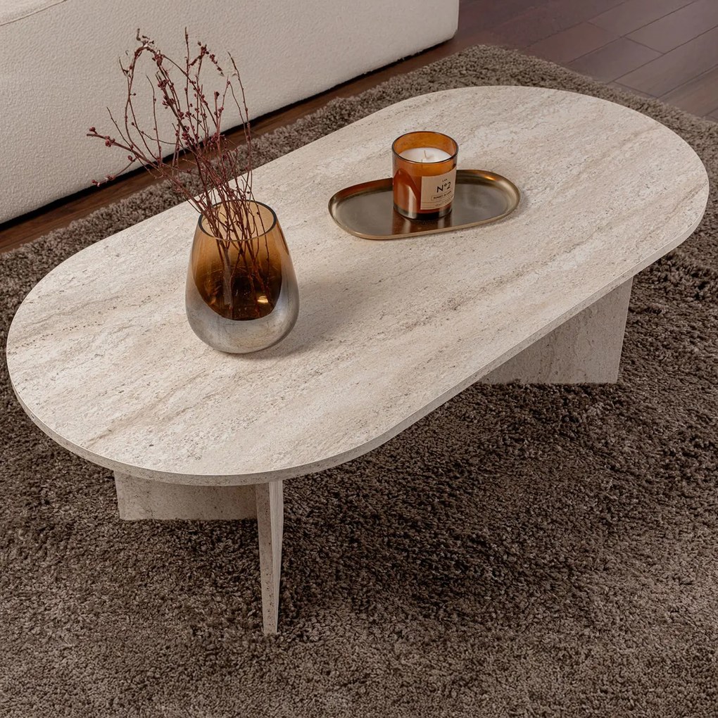 Masă de cafea Sable Travertine
