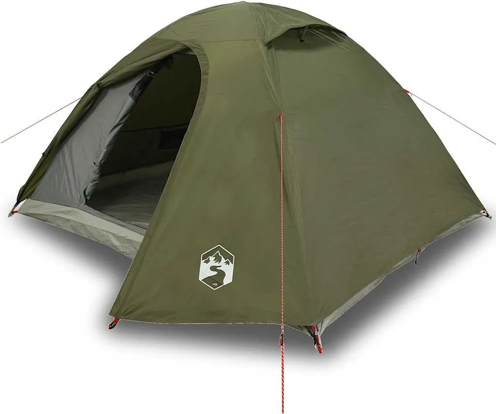 vidaXL Cort camping cupolă 3 persoane verde măsliniu impermeabil