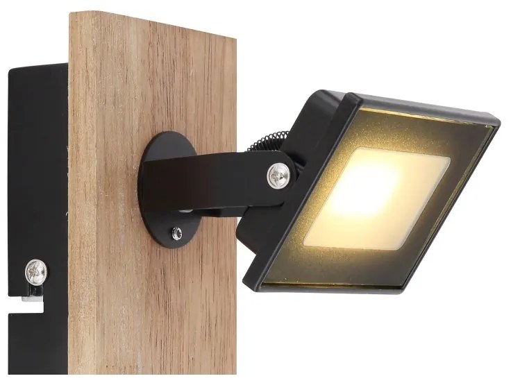 Aplica LED de perete design industrial Joya maro, negru