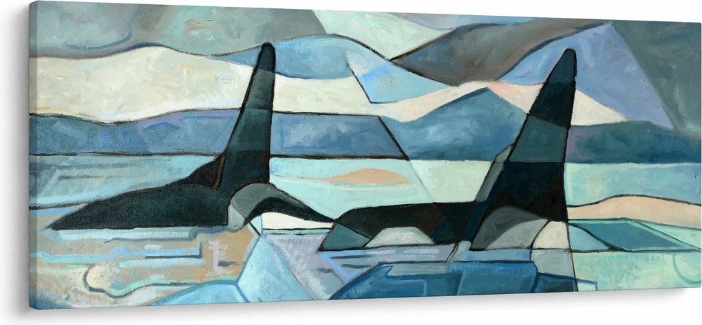 Tablou - Balene (120x50 cm)