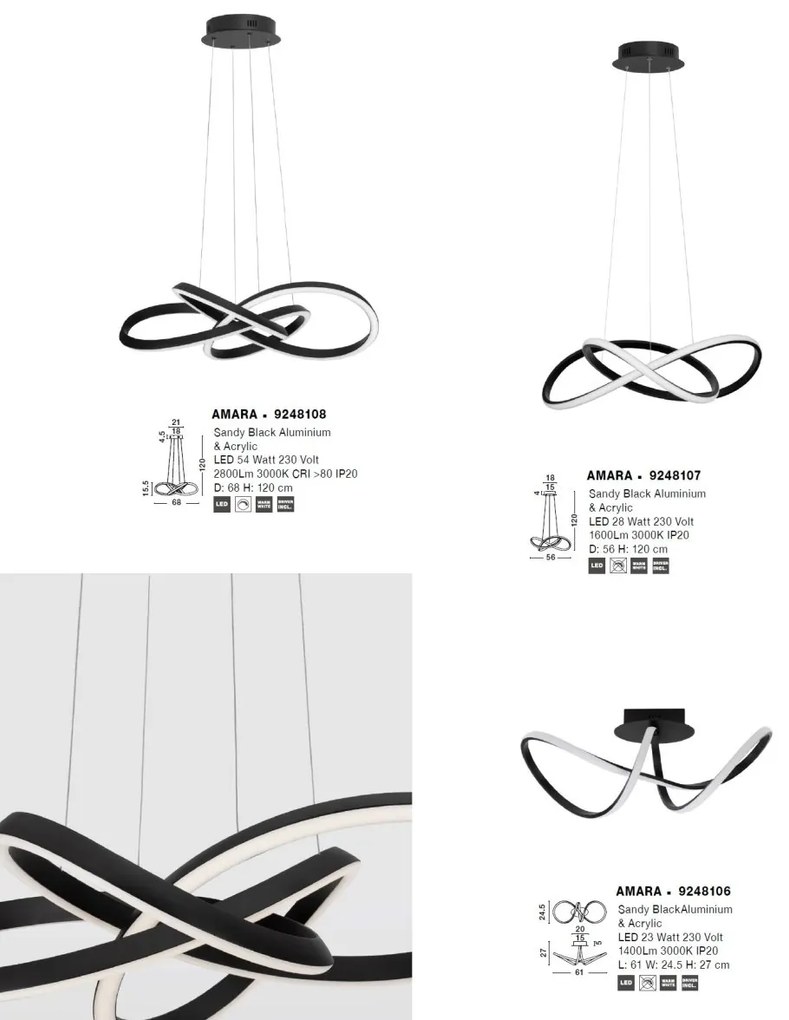 Plafoniera LED design modern AMARA