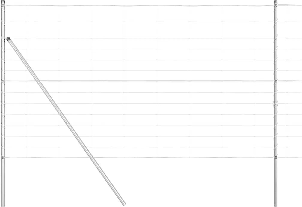 vidaXL Stâlp de gard. Galvanizat 50 x 1,4 m Oțel