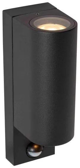 Corp de iluminat de exterior cu senzor Lucide 69803/02/30 ZARO 2xGU10/7W/230V IP65 negru
