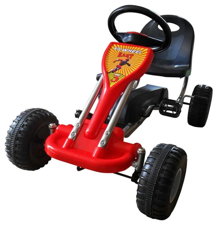 vidaXL Kart cu pedale go kart, roșu