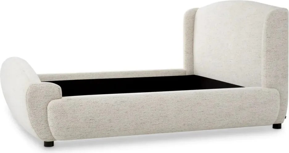 Pat dublu tapitat design elegant LUX Mellory, Seashell off-white