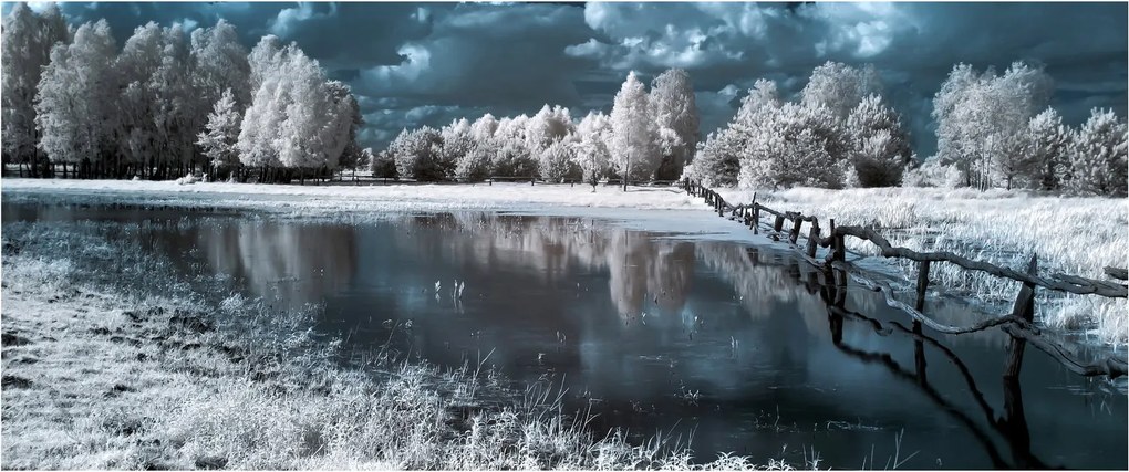 Tablou - Peisaj înghețat (120x50 cm)