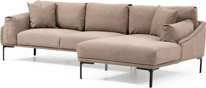 Colțar bej Artie Leo, colț pe partea dreaptă