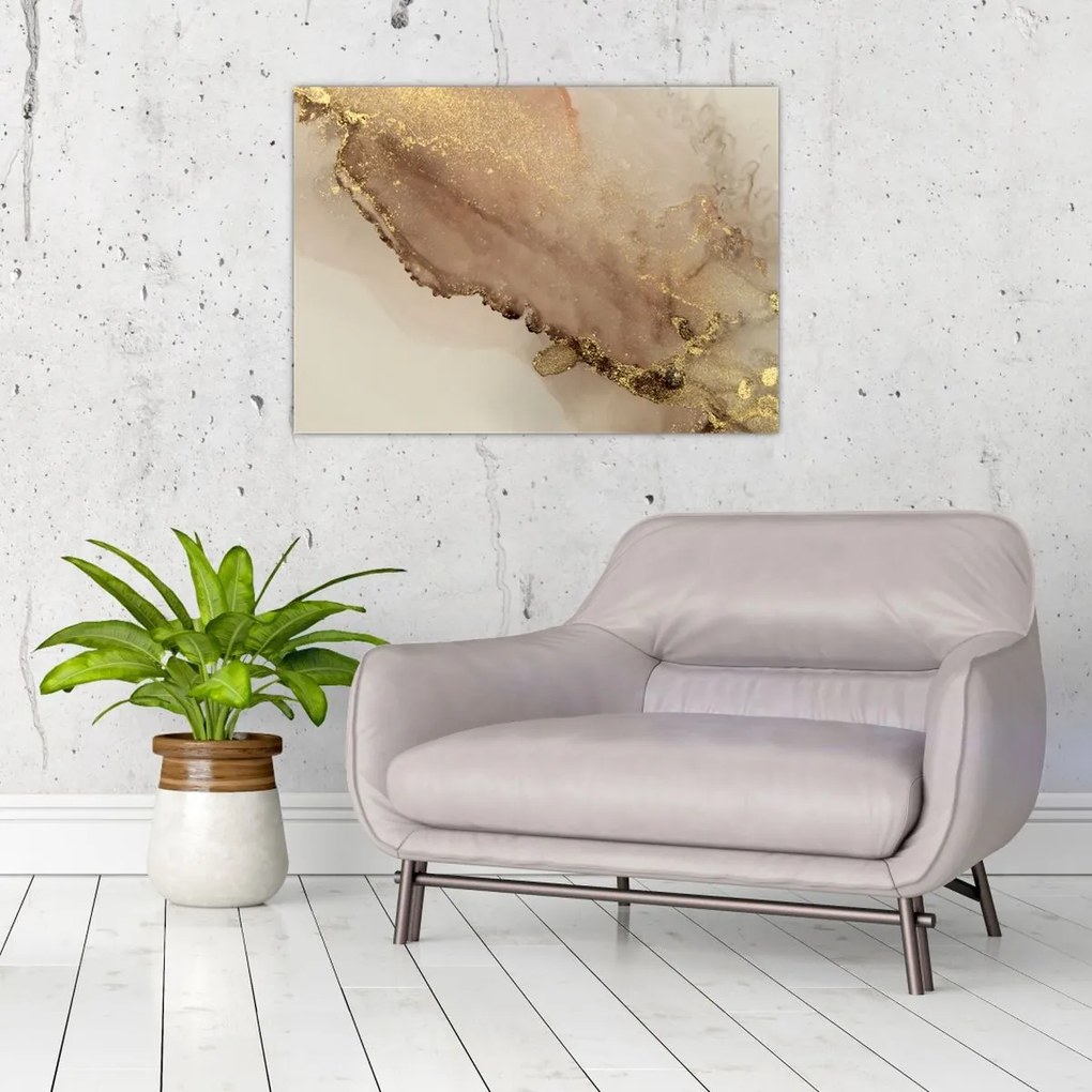 Tablou - Sclipici auriu (70x50 cm)