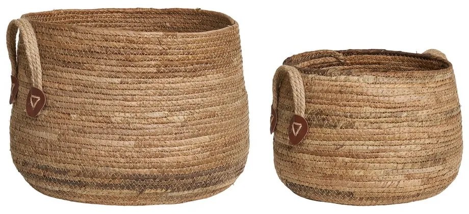 Coșuri de depozitare 2 buc. din răchită ø 39x28,5 cm Aosta – House Nordic