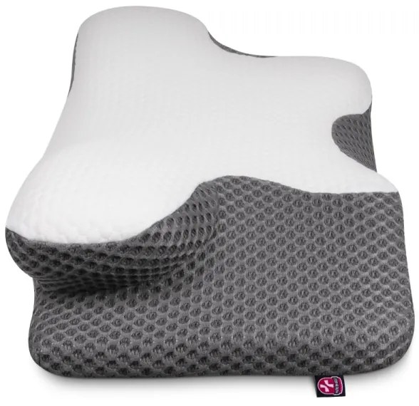 Pernă anatomică CONNECT IT CFH-6031-WH Lyra alb/gri