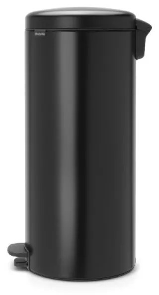 Cos de gunoi cu pedala Brabantia NewIcon 649059, 30 L, Inchidere usoara, Baza antiderapanta, Negru