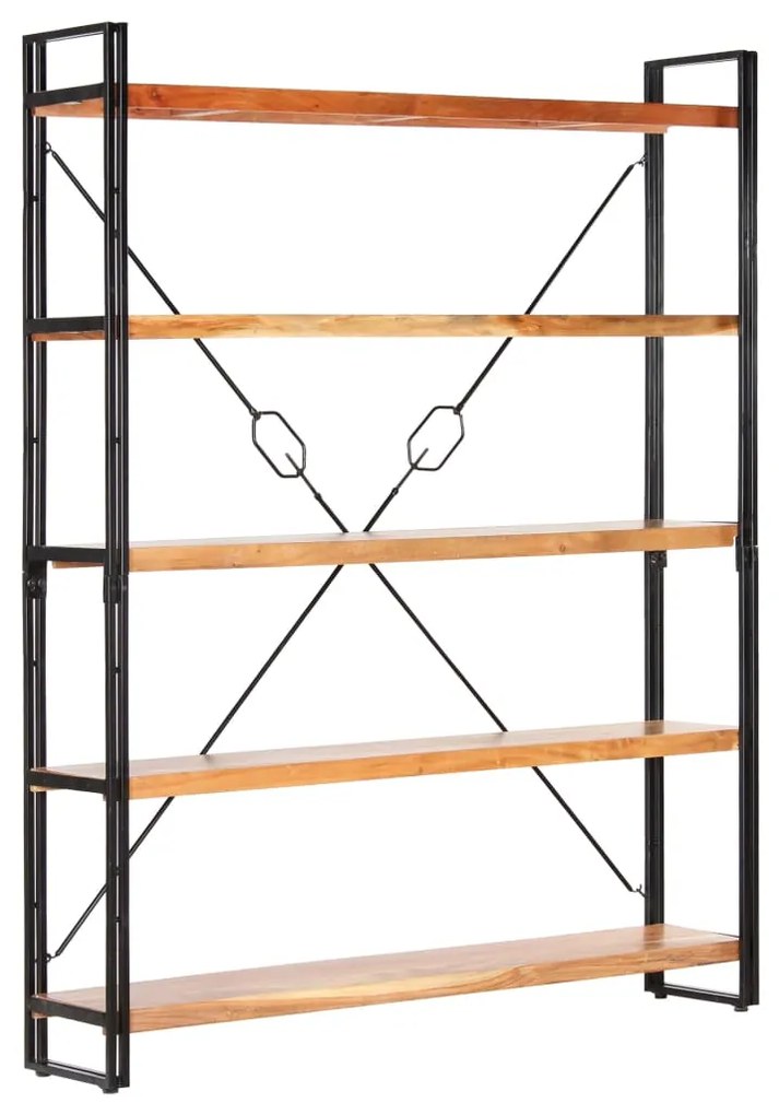 vidaXL Bibliotecă cu 5 rafturi, 140x30x180 cm, lemn masiv de acacia