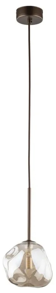 Lampă suspendată pe cablu LAVA 1xG9/8W/230V bronz/bej fumuriu