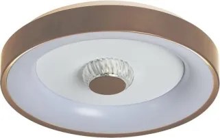 Searchlight 89735-38LT - Plafonieră LED dimabilă POLKA, 24W/230V + 6W, Ø 38,5 cm, maro