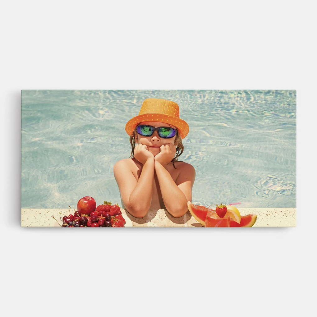 Tablou Canvas, 80x160cm, Dormitor si Living, Peisaje, Vara, Child Swimming