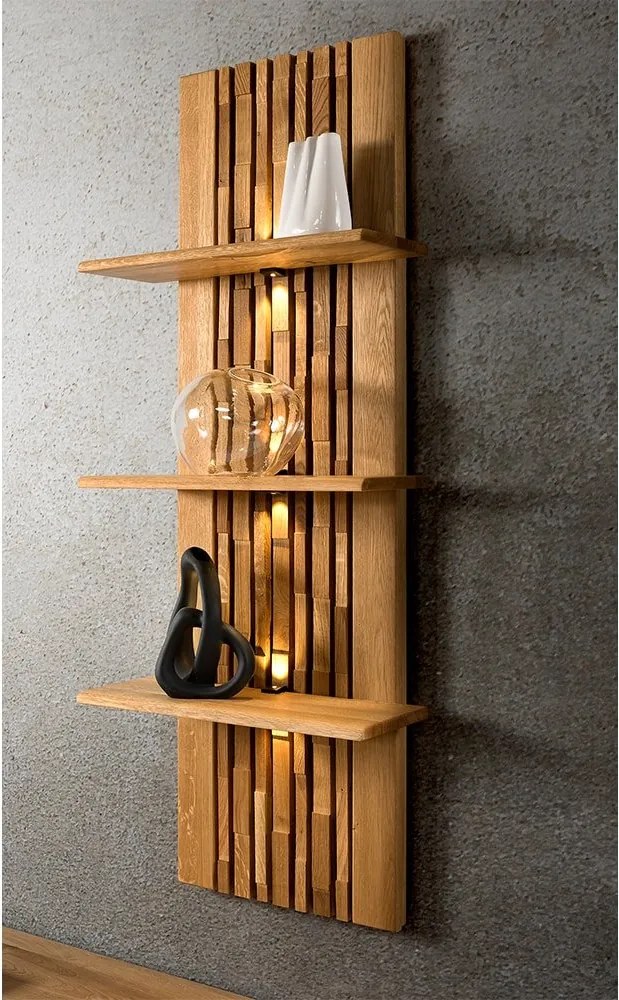 Etajera stejar masiv Urban, 44 × 29 × 138 cm